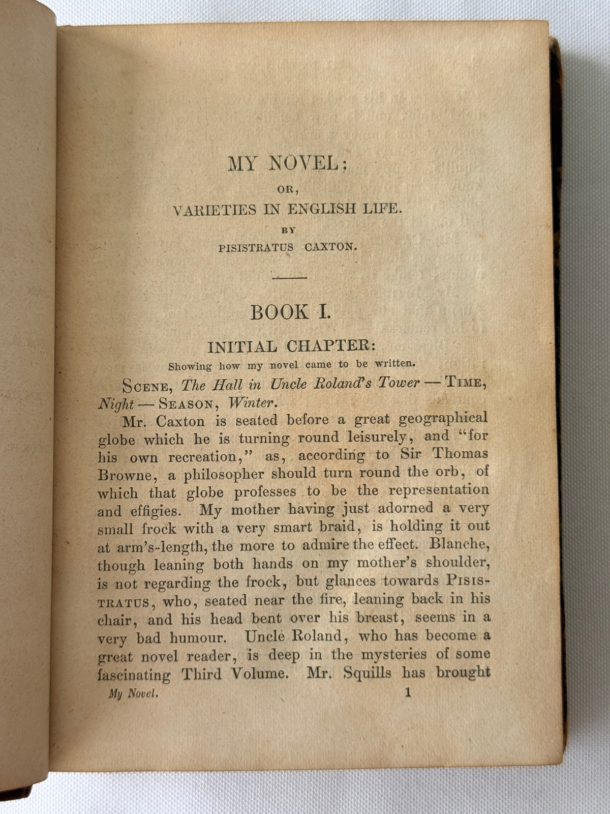 My Novel by Sir Edward Bulwer Lytton, 1851