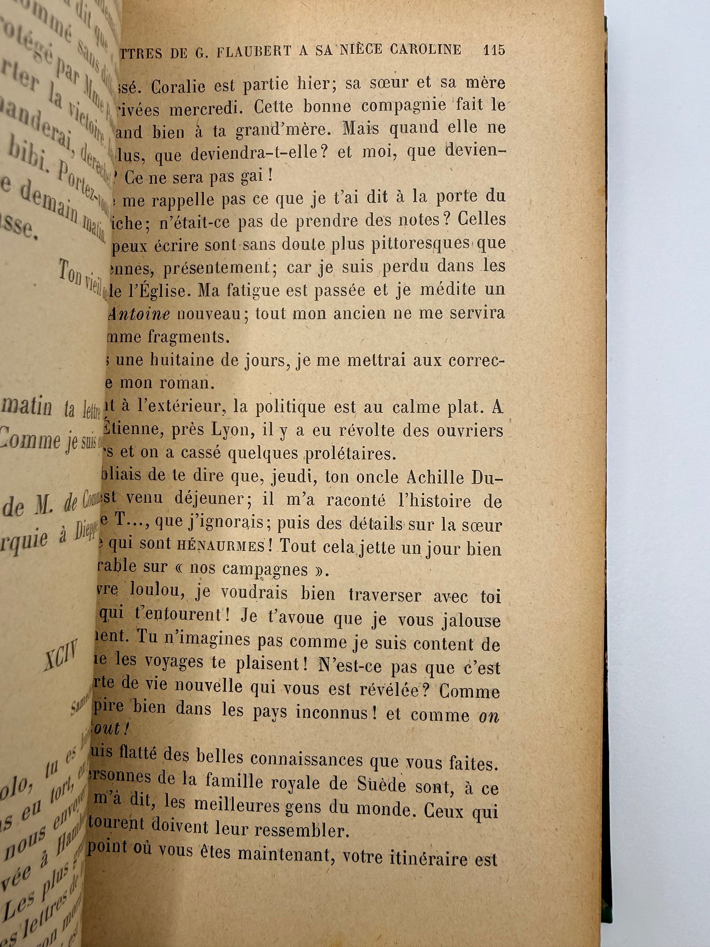 Gustave Flaubert’s Lettres a Sa Niece Caroline, French
