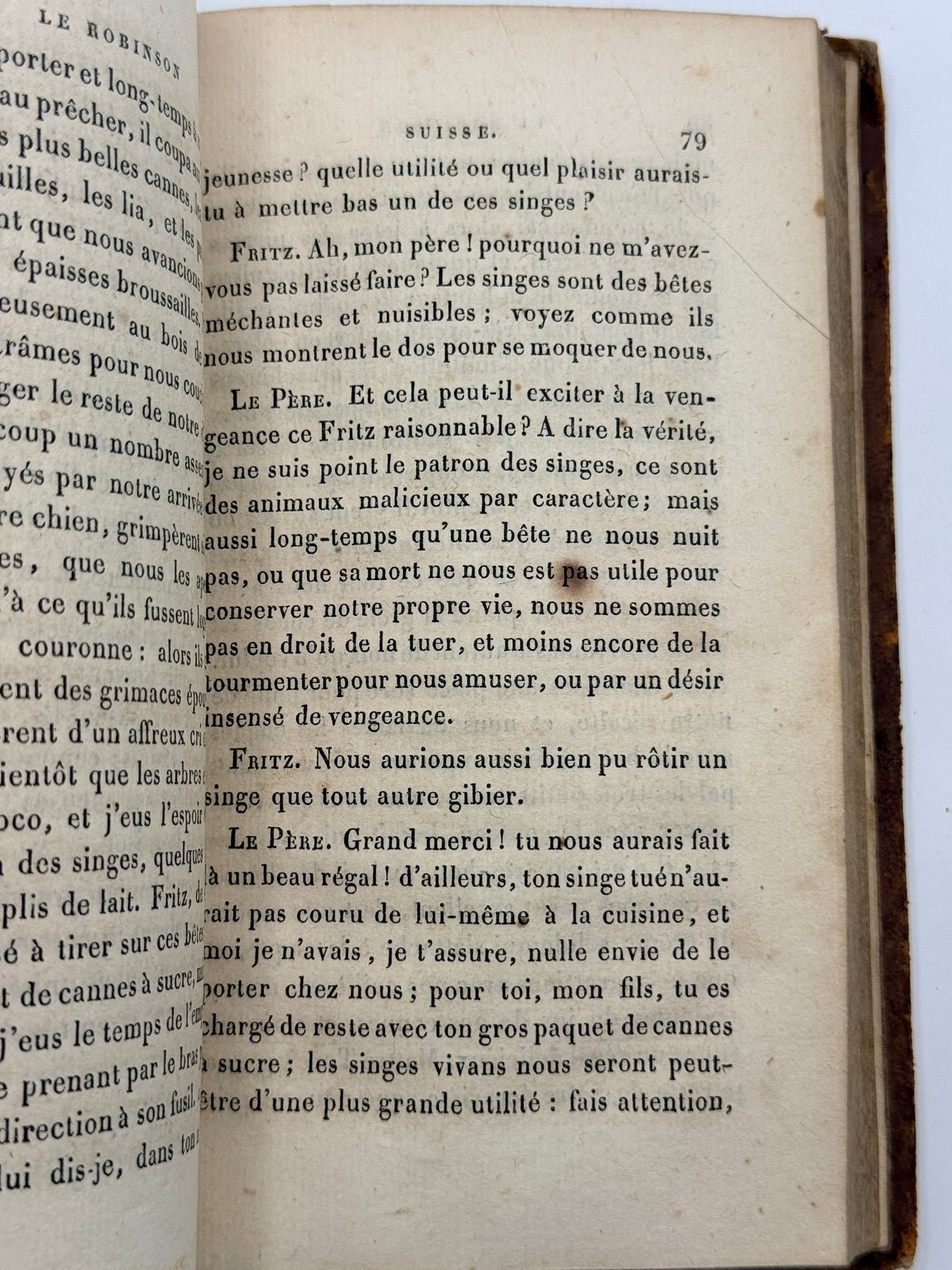 Le Robinson Suisse or Swiss Family Robinson, Vol 1, 1826, French