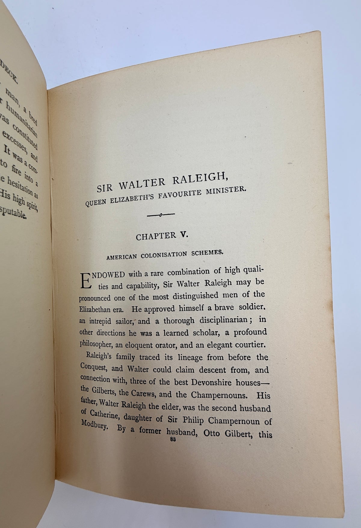 Half Hours On the Quarter Deck, Antique English White Vellum Book