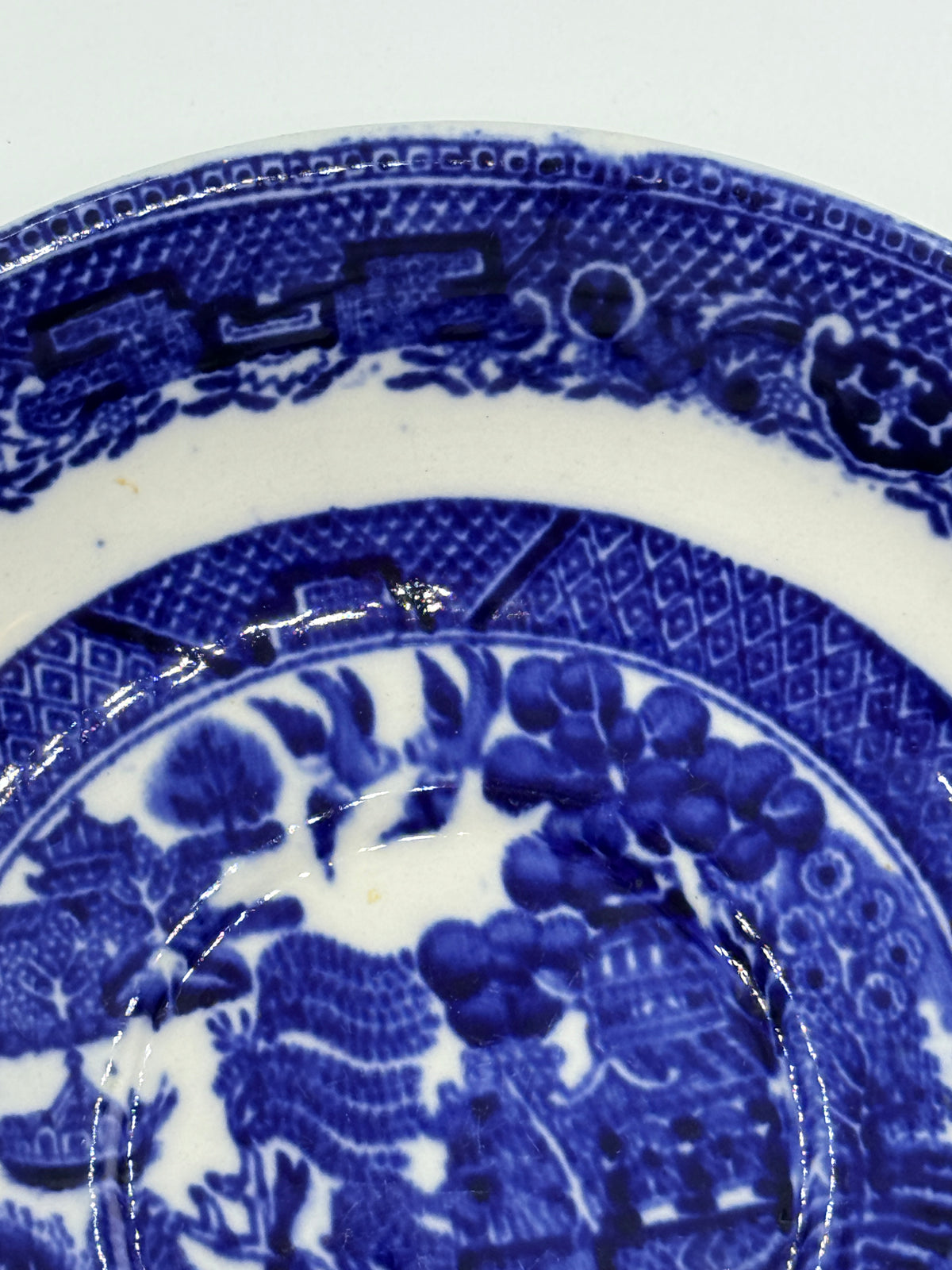 Blue Willow Small Blue & White English Plate