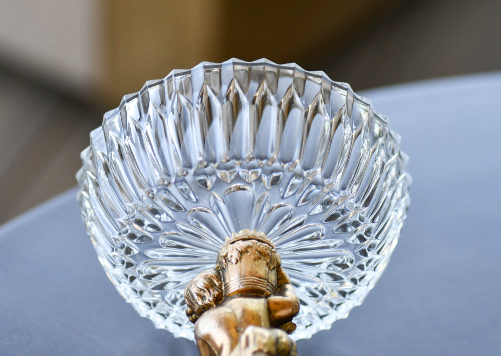 Crystal Cherub Compote Bowl, 6"
