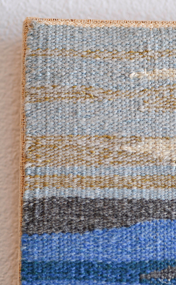 Vintage Wool Seascape Art, Made in Sweden, 13"