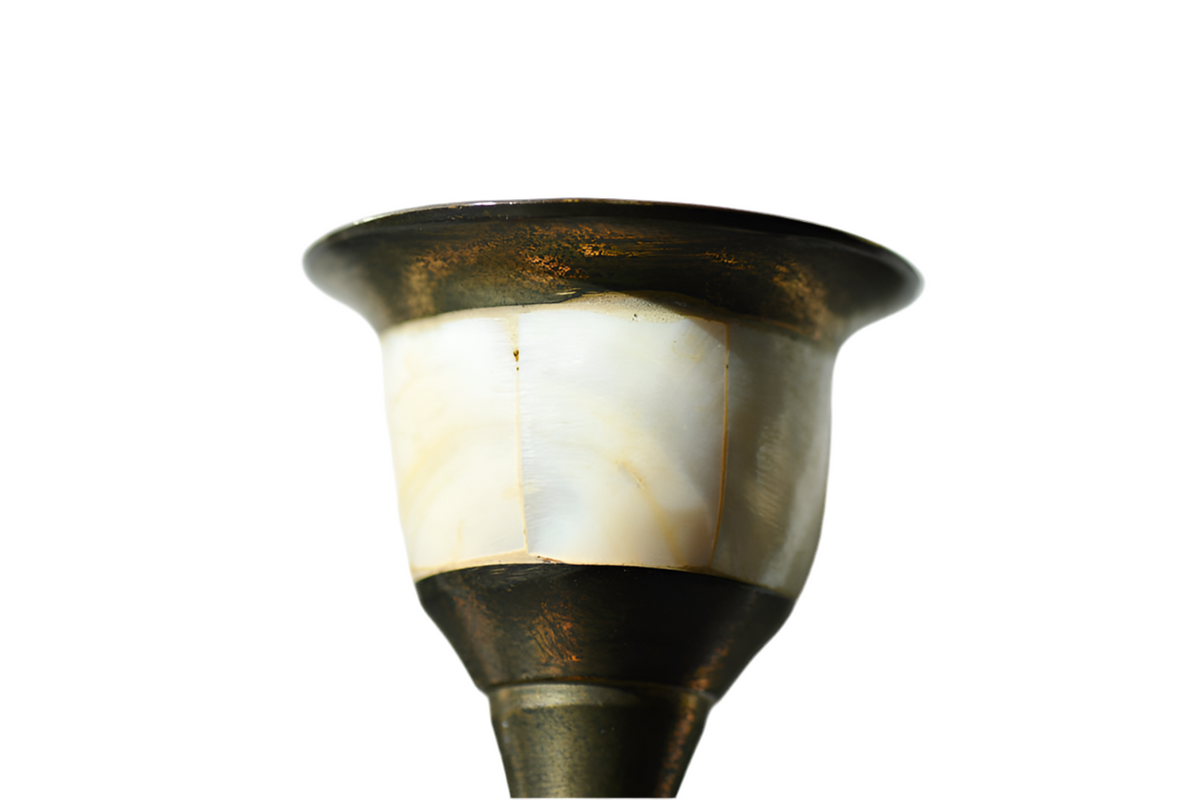 Antique Candelabra with Mother of Pearl Finish