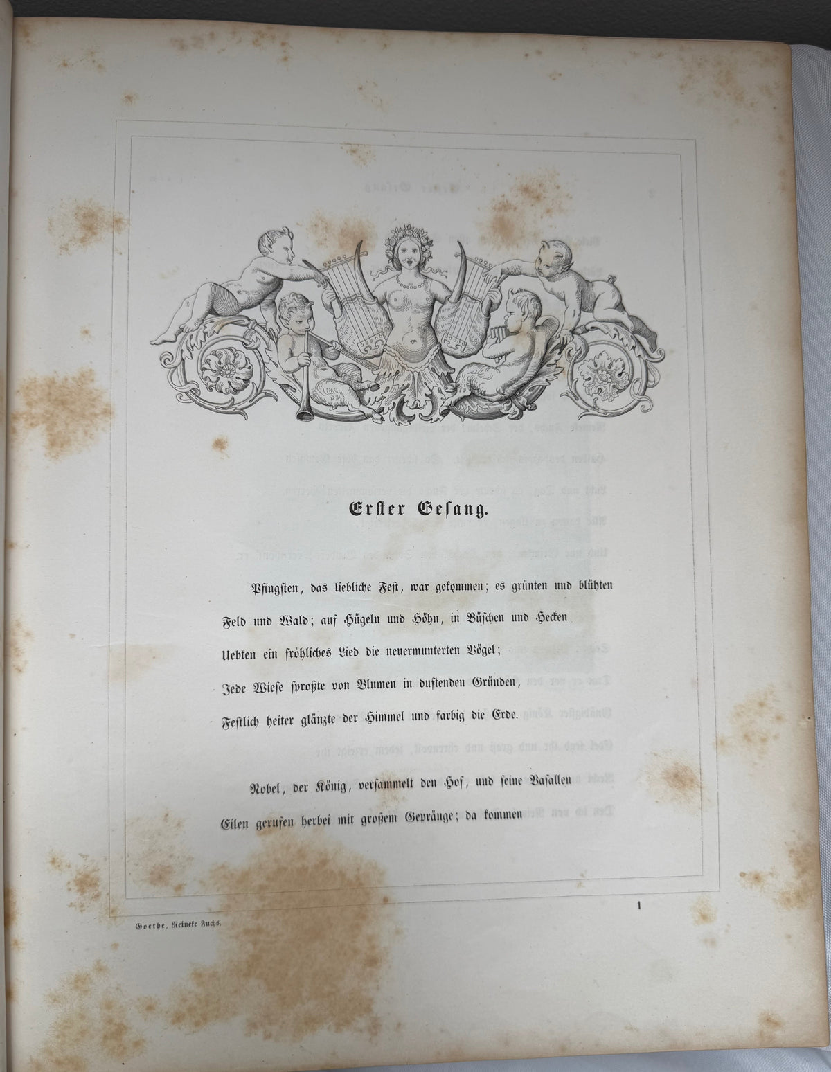 Wolfgang von Goethe's Fable, Reincke Fuchs, German Fable, 1846