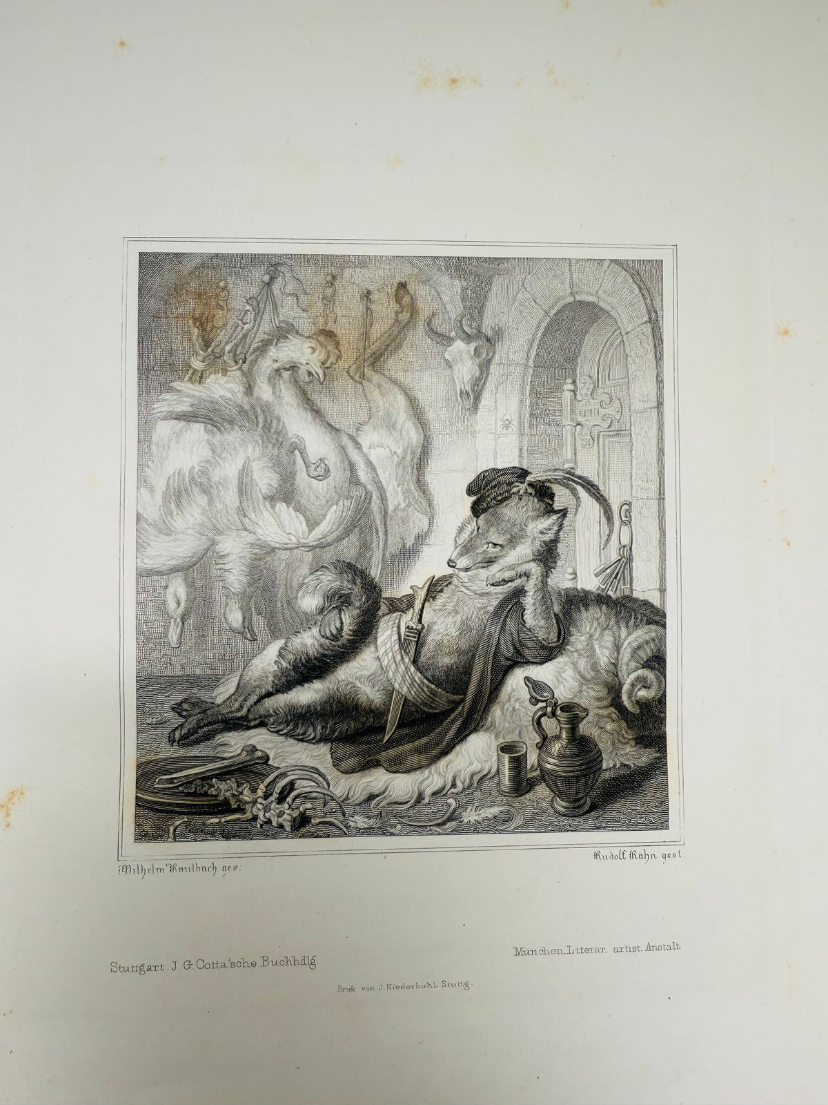 Wolfgang von Goethe's Fable, Reincke Fuchs, German Fable, 1846