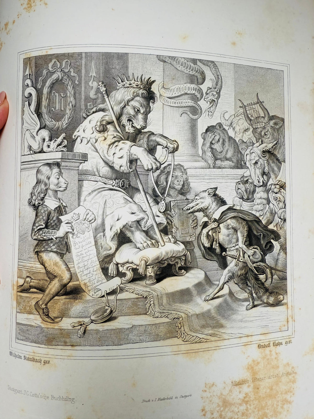 Wolfgang von Goethe's Fable, Reincke Fuchs, German Fable, 1846