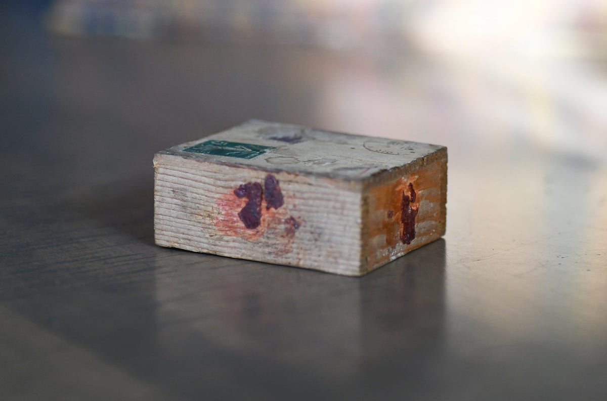 French Wooden Postal  Box with Slider