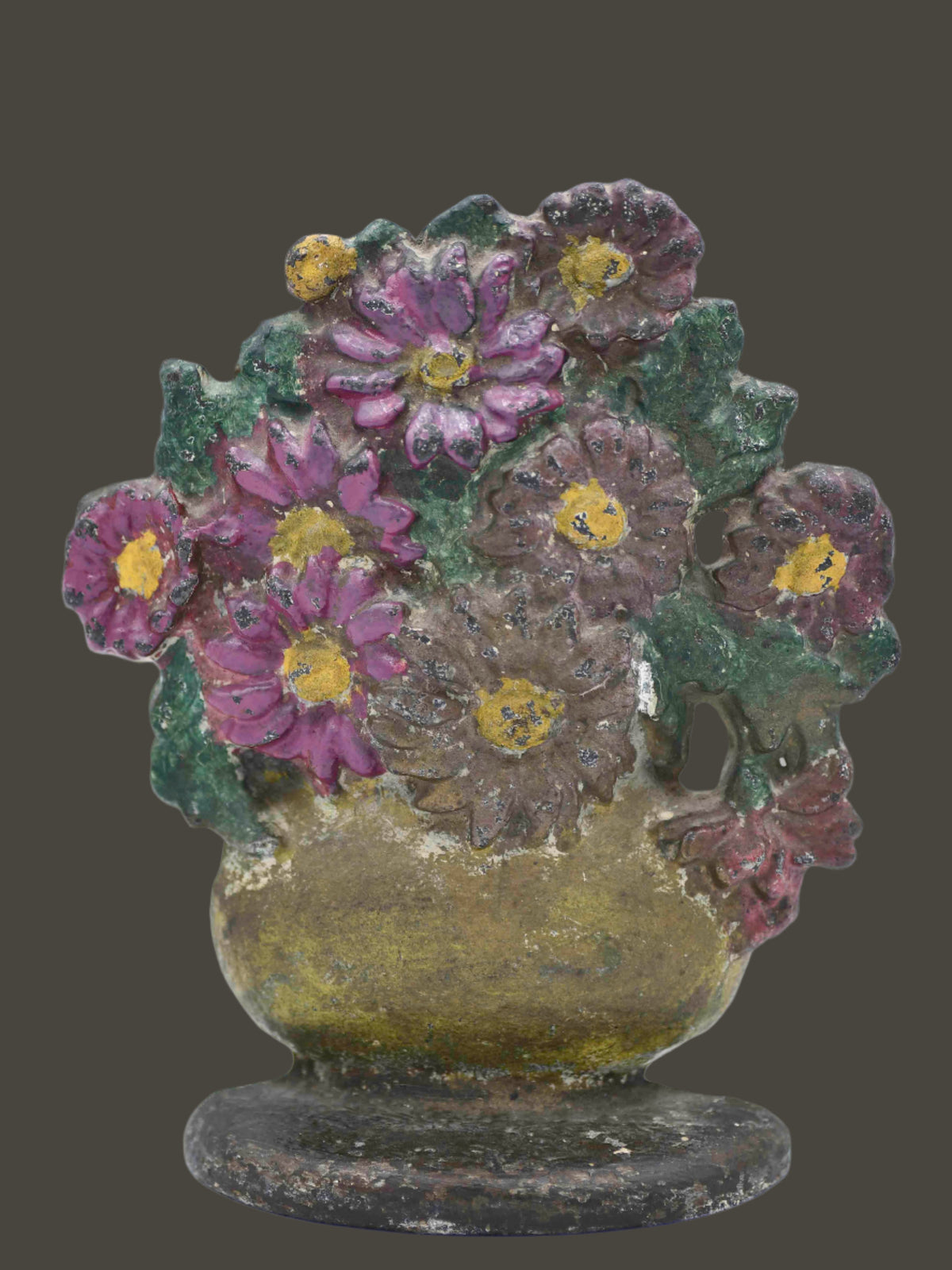 Hubley Style Flower Basket Doorstop