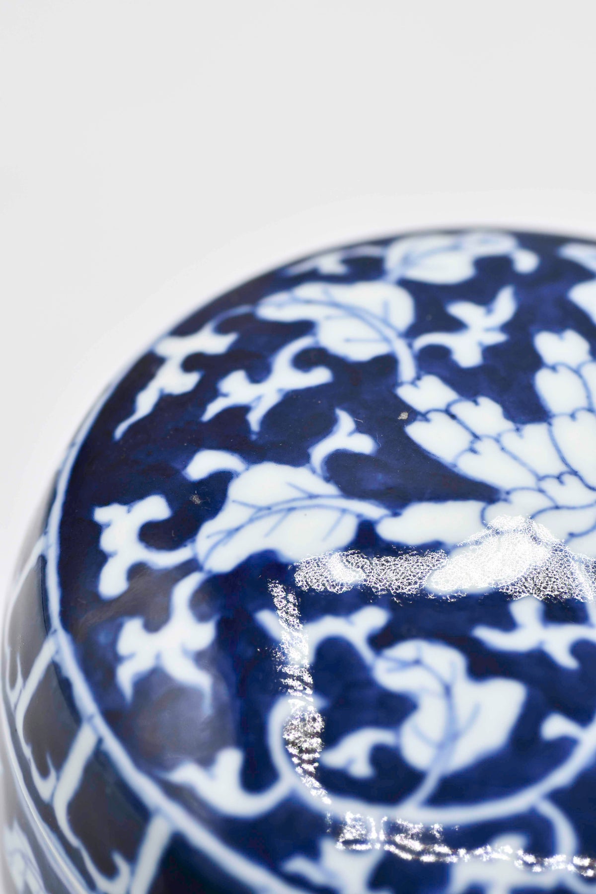 Cobalt Blue Lidded Porcelain Container, China