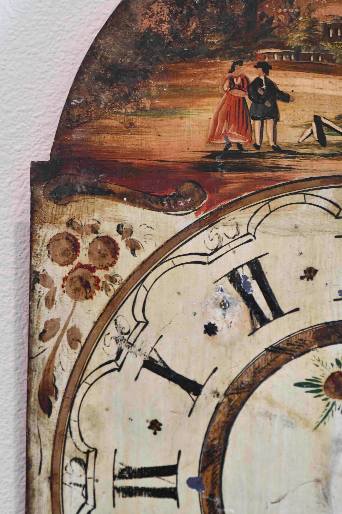 French Country Hand Painted Clock Face, 15"