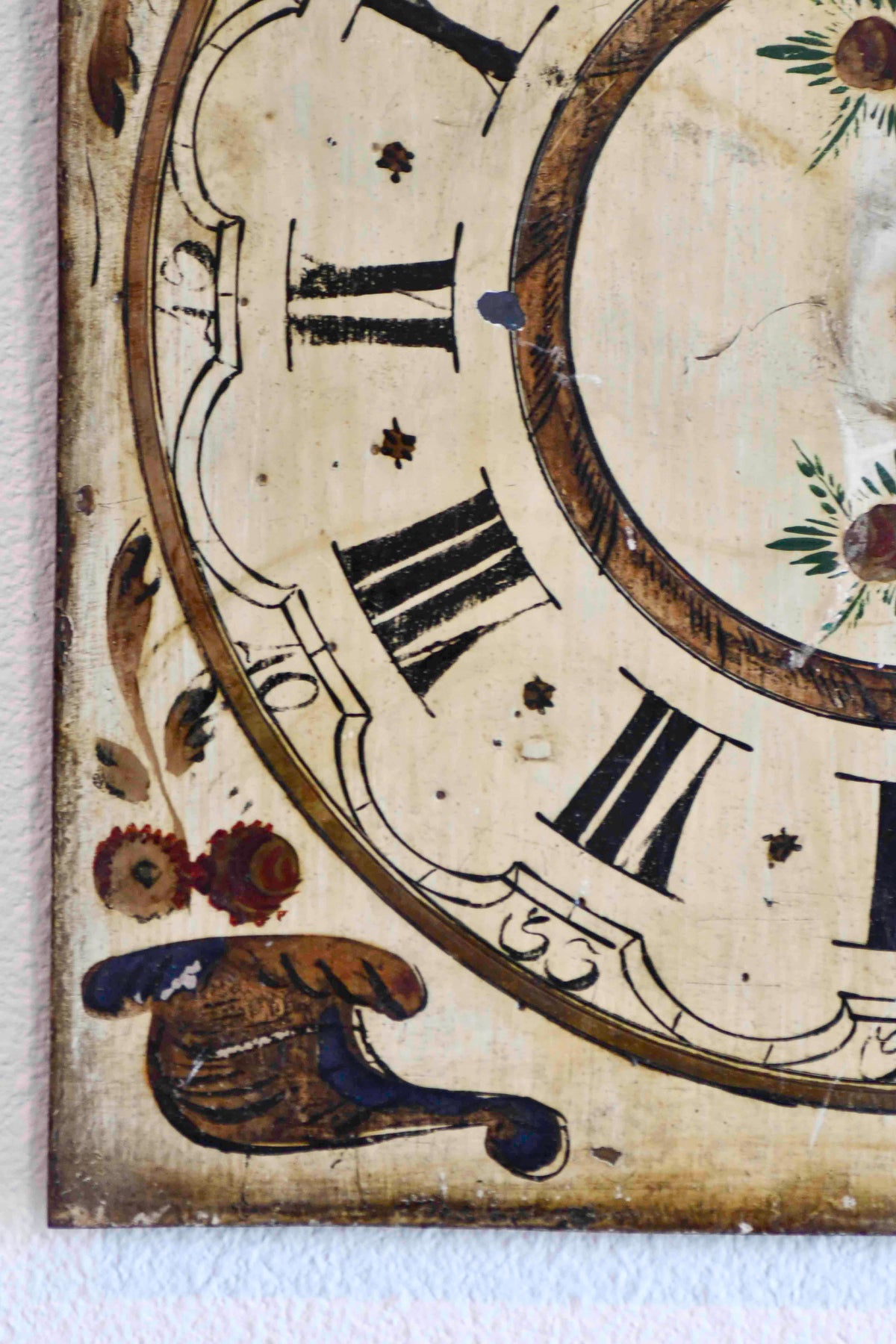 French Country Hand Painted Clock Face, 15"