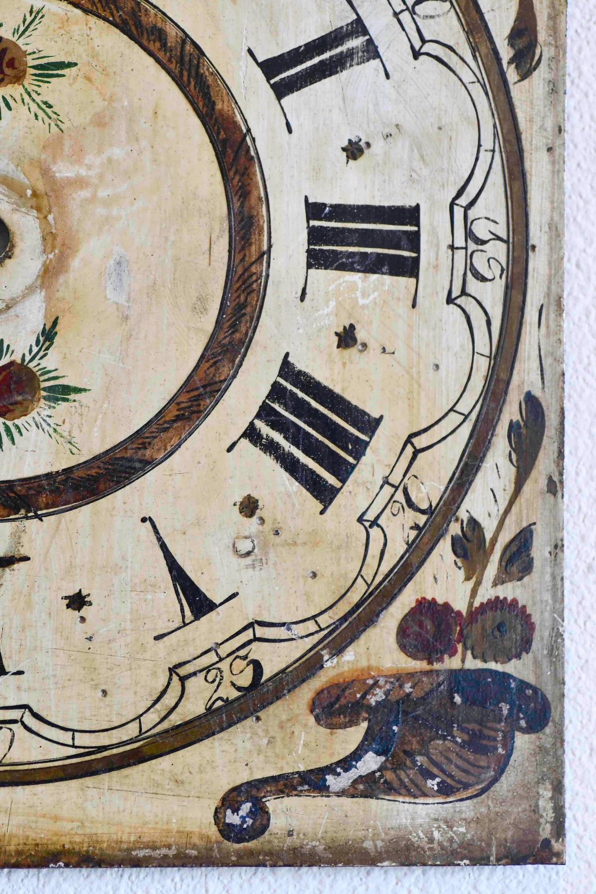 French Country Hand Painted Clock Face, 15"