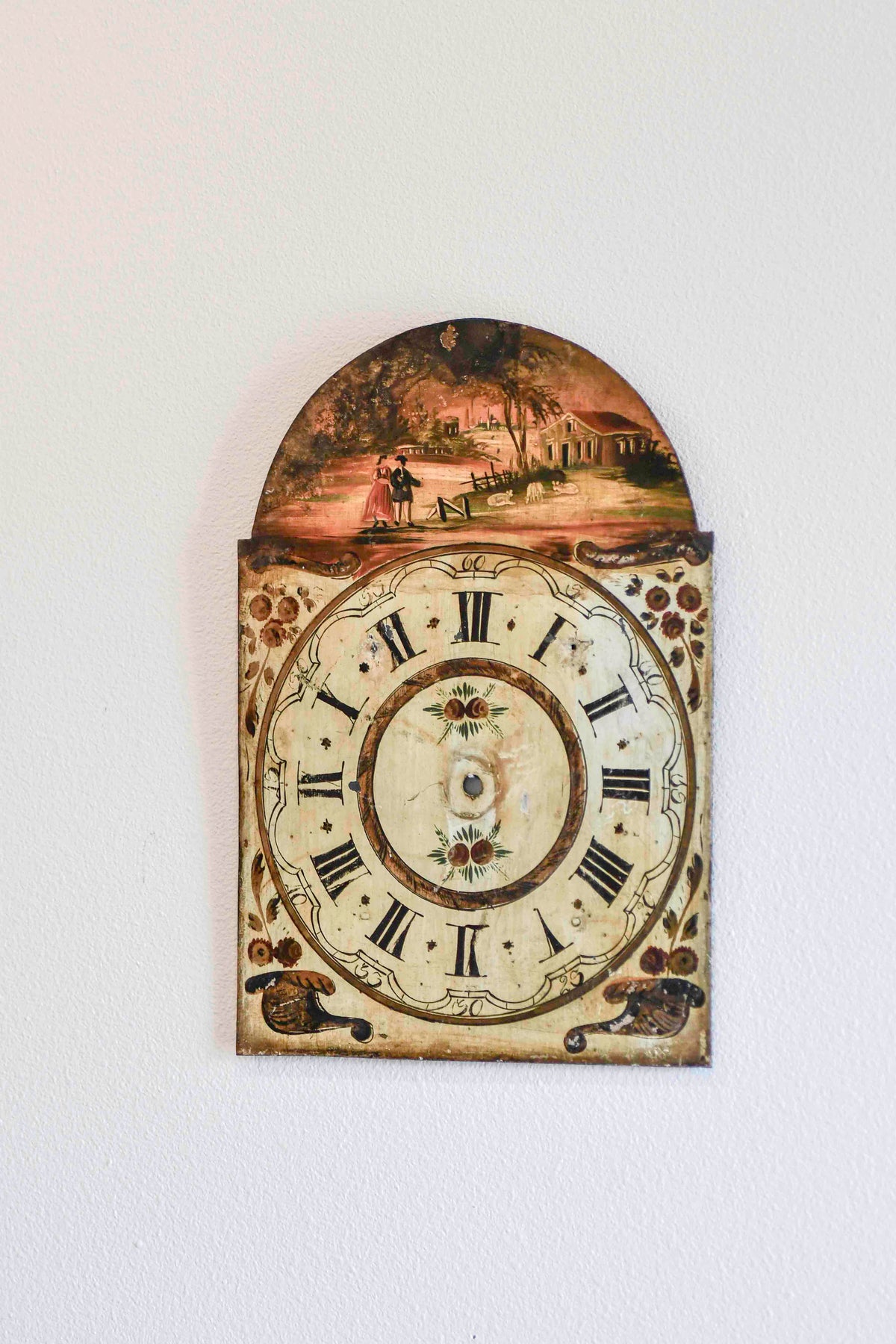 French Country Hand Painted Clock Face, 15"