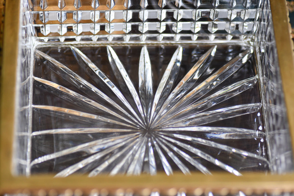 Large Vintage European Crystal Dresser Box