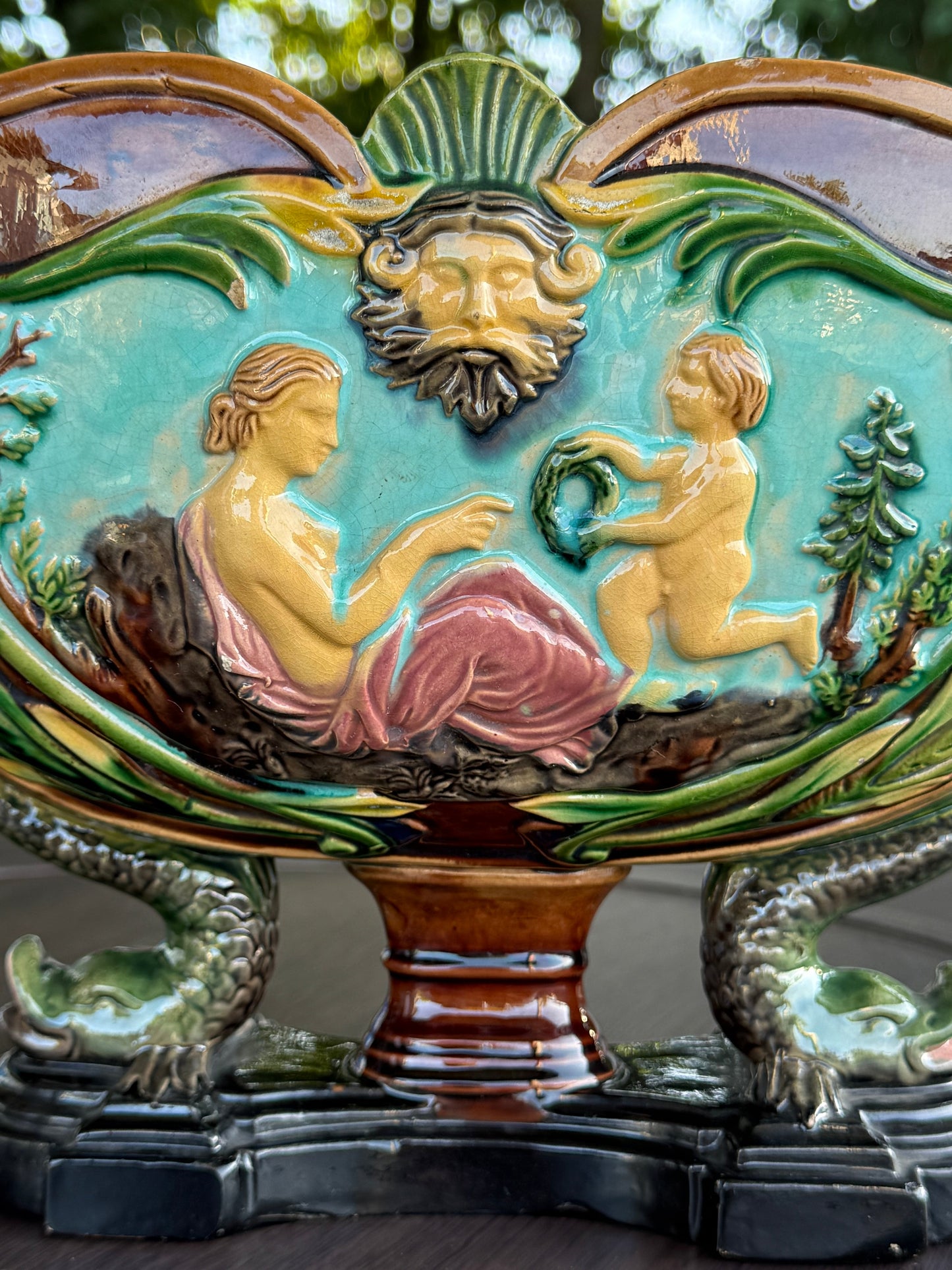 Whilhelm Schiller Antique Majolica Jardiniere