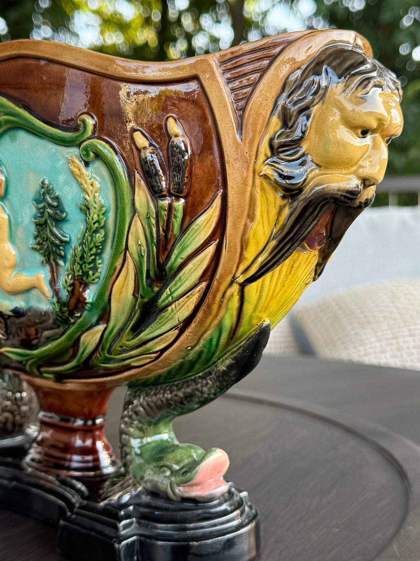 Whilhelm Schiller Antique Majolica Jardiniere