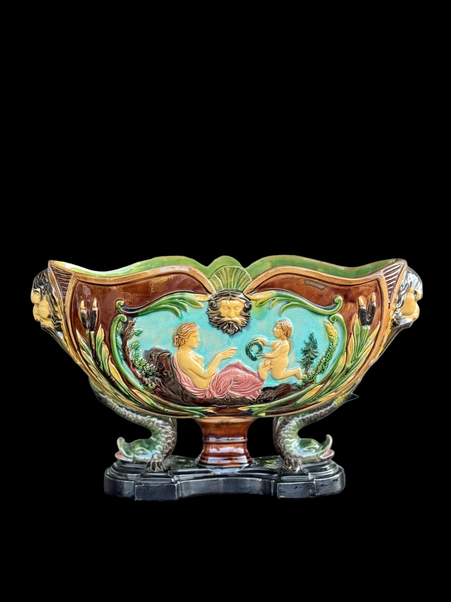 Whilhelm Schiller Antique Majolica Jardiniere