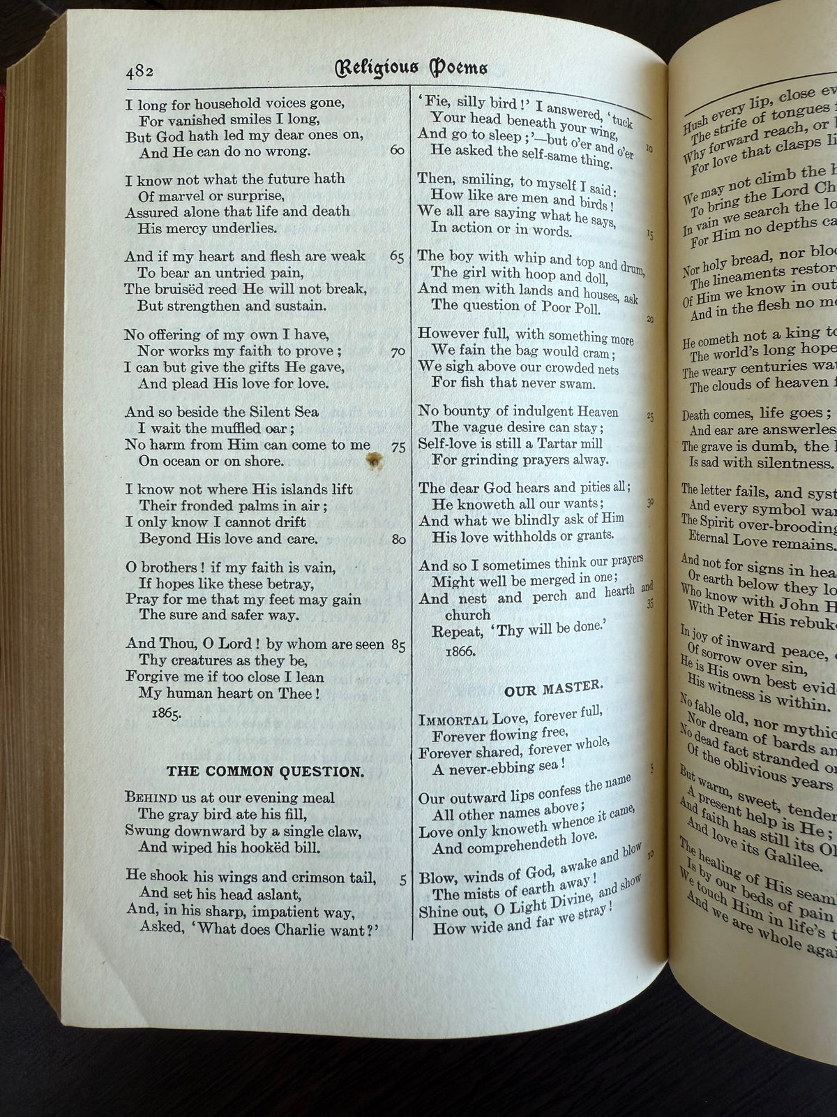 John G Whittier’s Poems, Oxford Edition