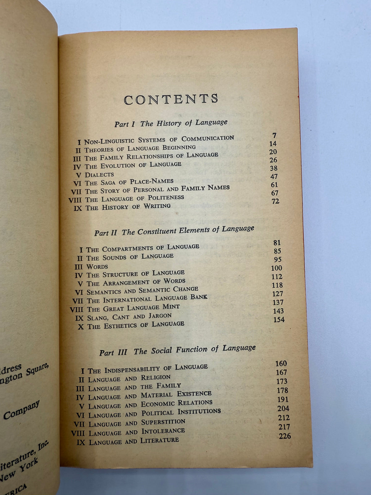 The Story of Language by Mario Pei, 1960