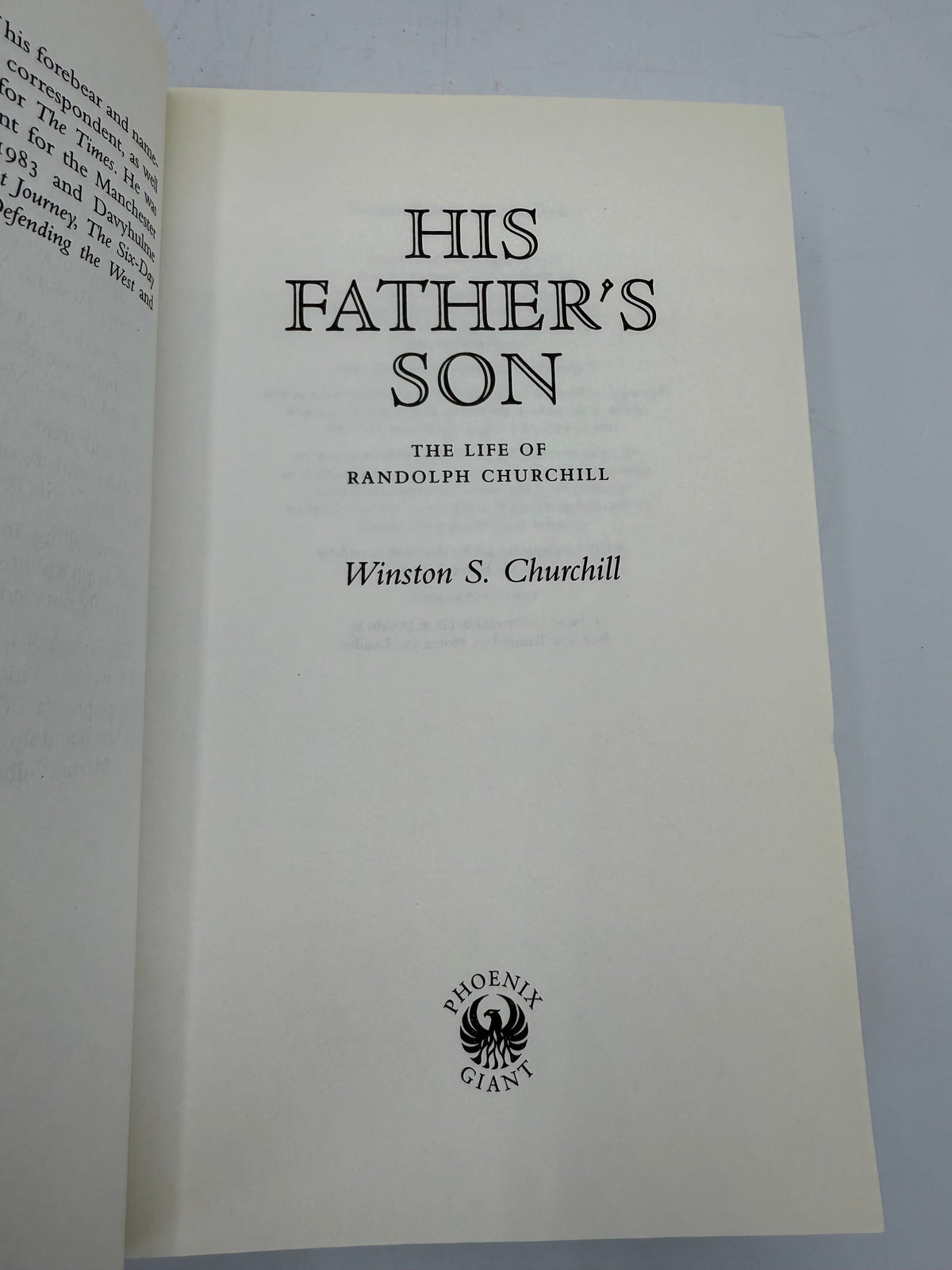 Life of Randolph Churchill, 1996