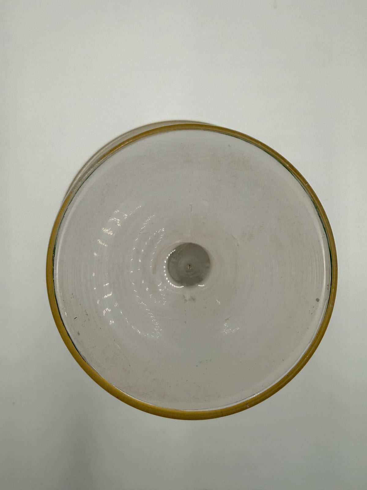 Italian White Opaline Tazza, 7"