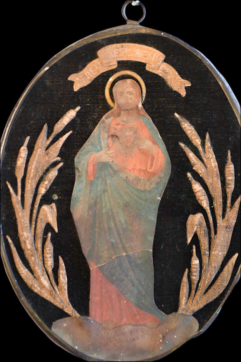 French Christian Wall Plaque, Christian Wall Art