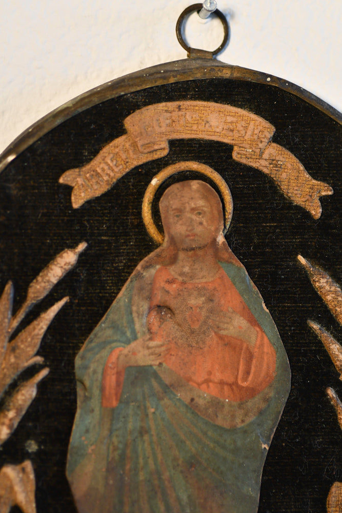 French Christian Wall Plaque, Christian Wall Art