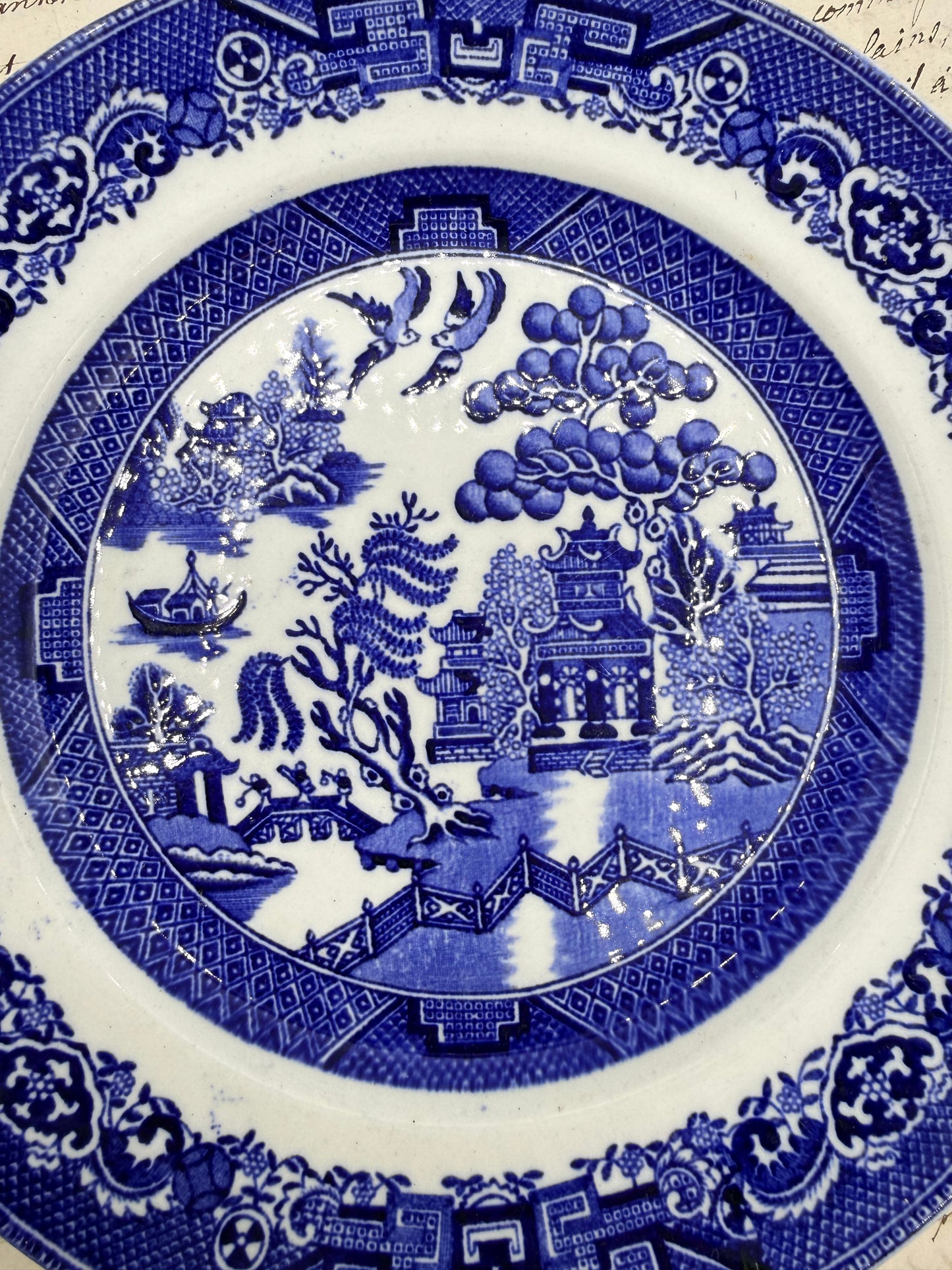 Blue Willow, Royal Shaffordshire Blue & White Plate