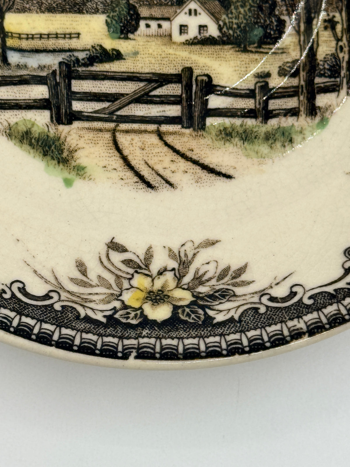 Floral English Country Style Small Plate, 5"