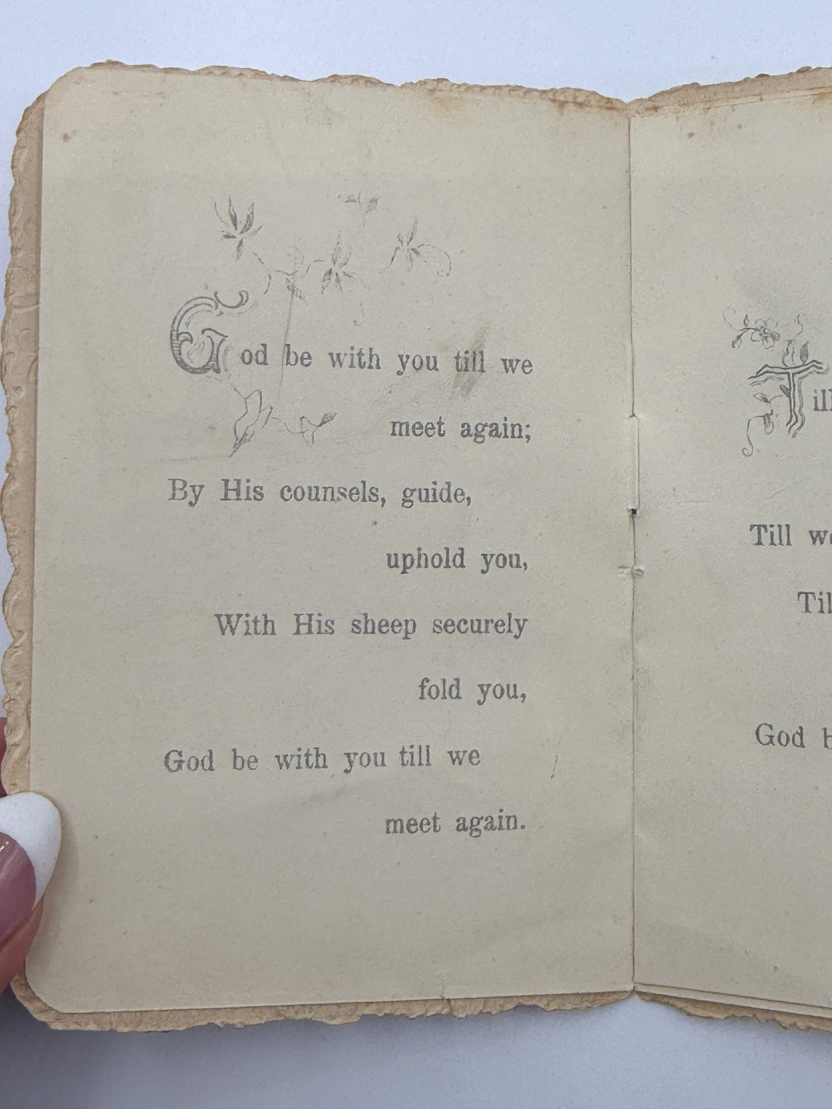 Victorian Die-Cut Style Love Token Booklet, Till We Meet Again