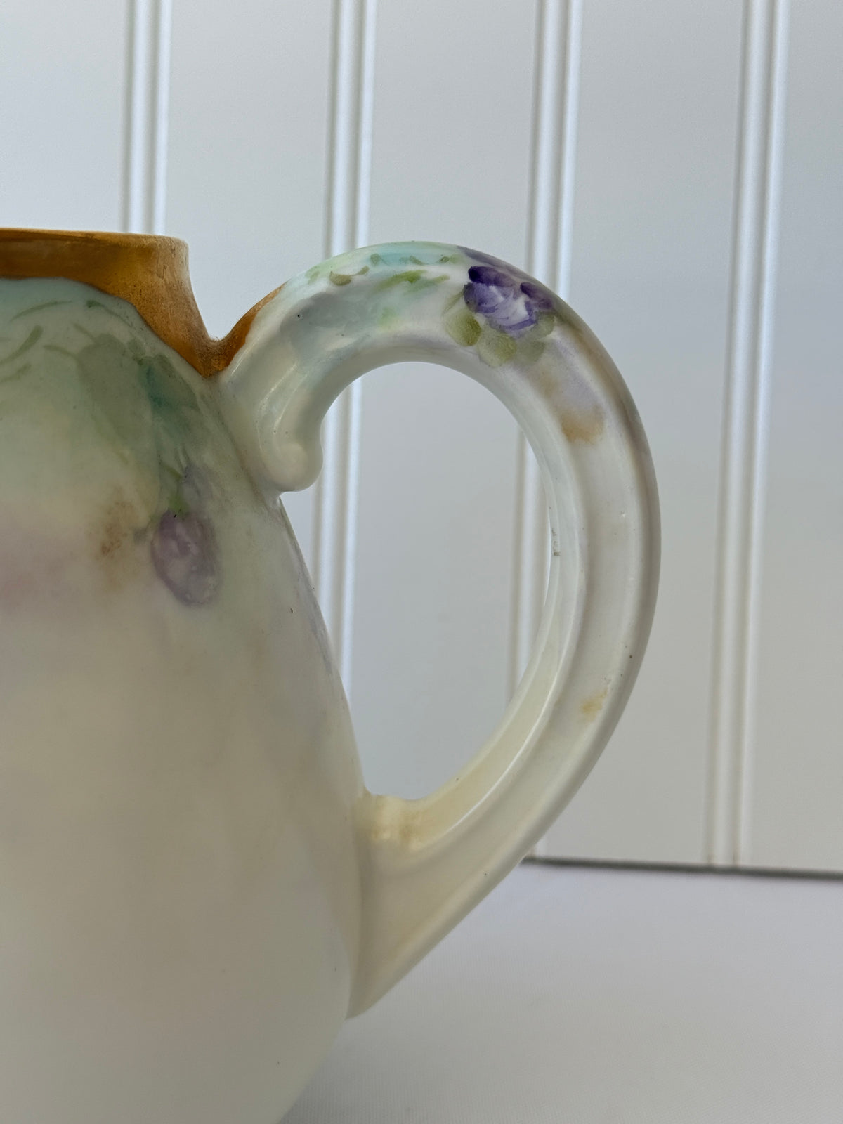 Limoges French Blackberry Hand Painted Pitcher