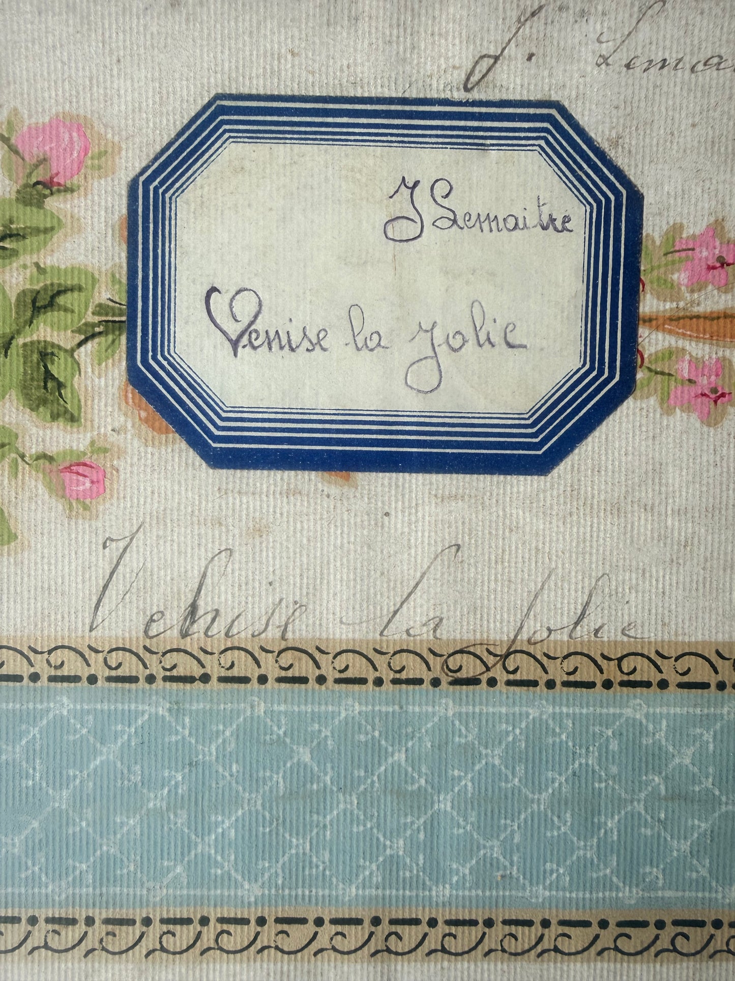 Vintage Floral French Canadian Sheet Music Ephemera