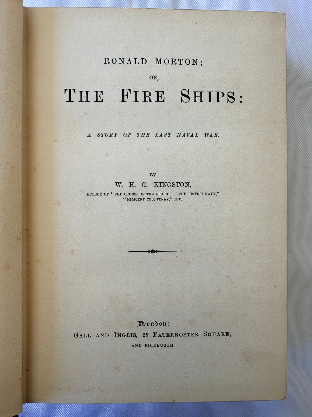 Ronald Morton by W H G Kingston, 1900