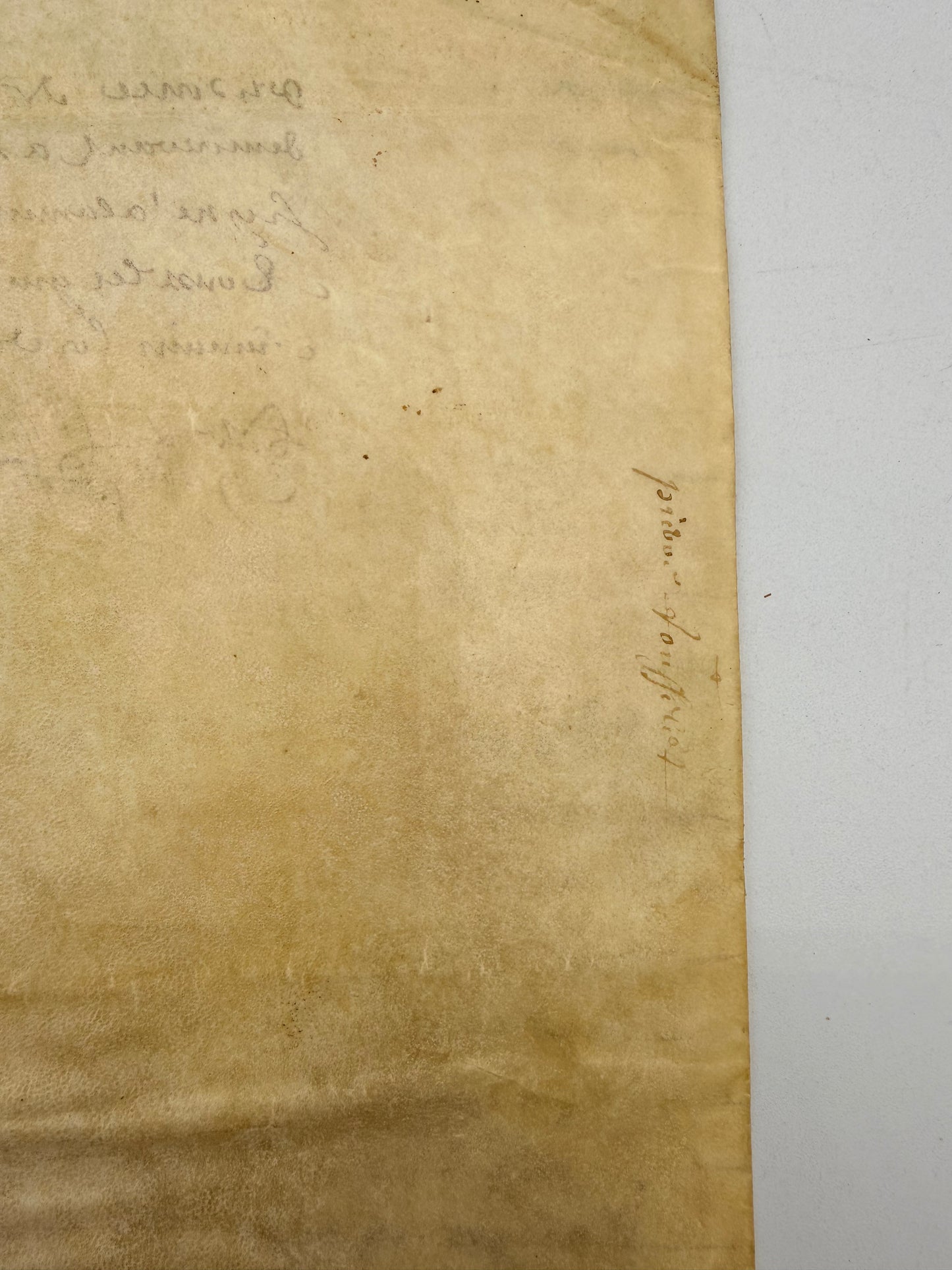 Handwritten French Contract Document on Vellum Paper, 1681