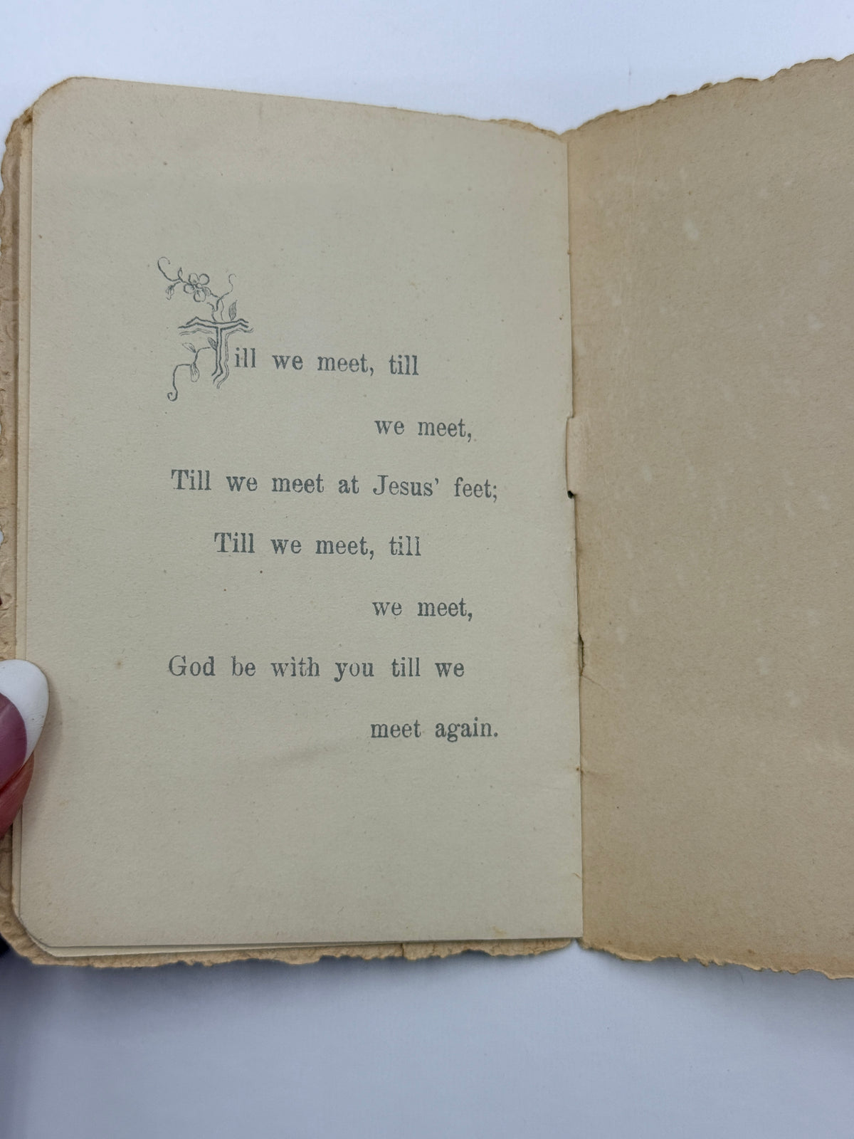 Victorian Die-Cut Style Love Token Booklet, Till We Meet Again