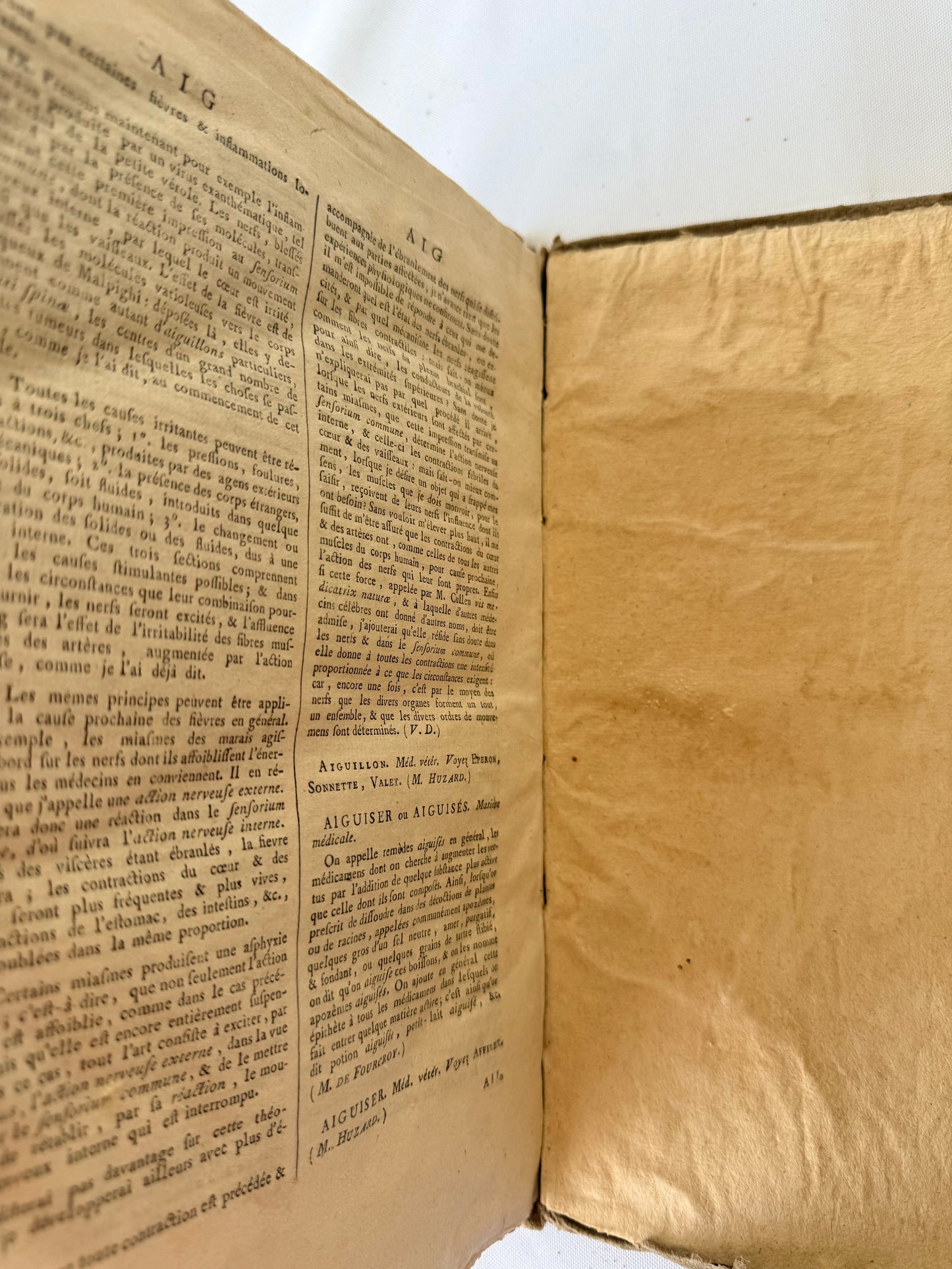 Large French Medical Dictionary Encyclopedia, 1787