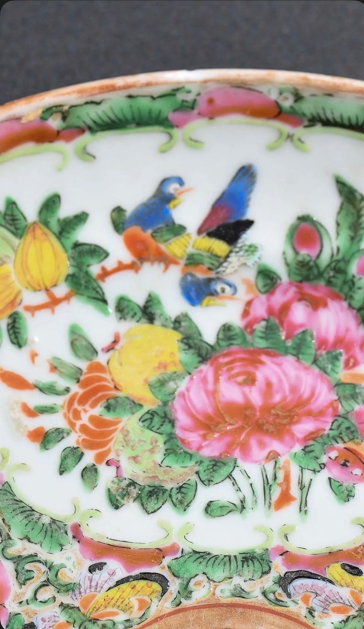 Rose Medallion Antique Plate, 8”