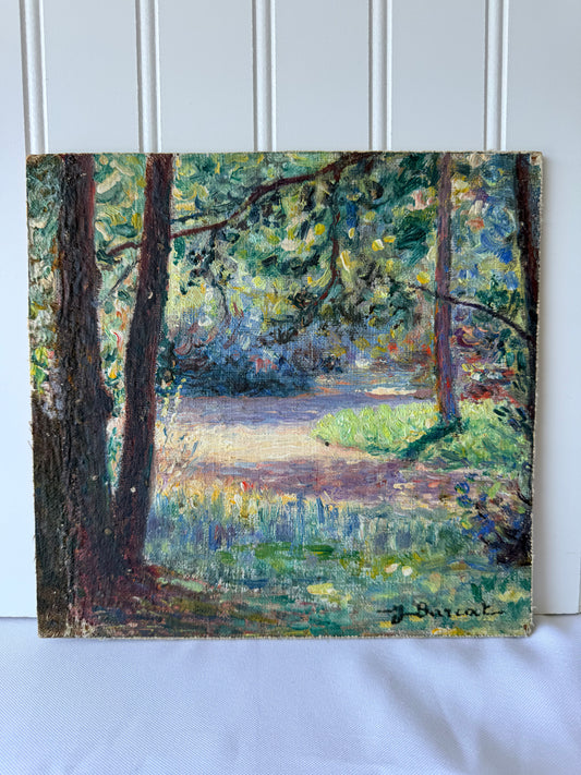 Jacques Louis Barcat Impressionist Landscape Oil, 8”