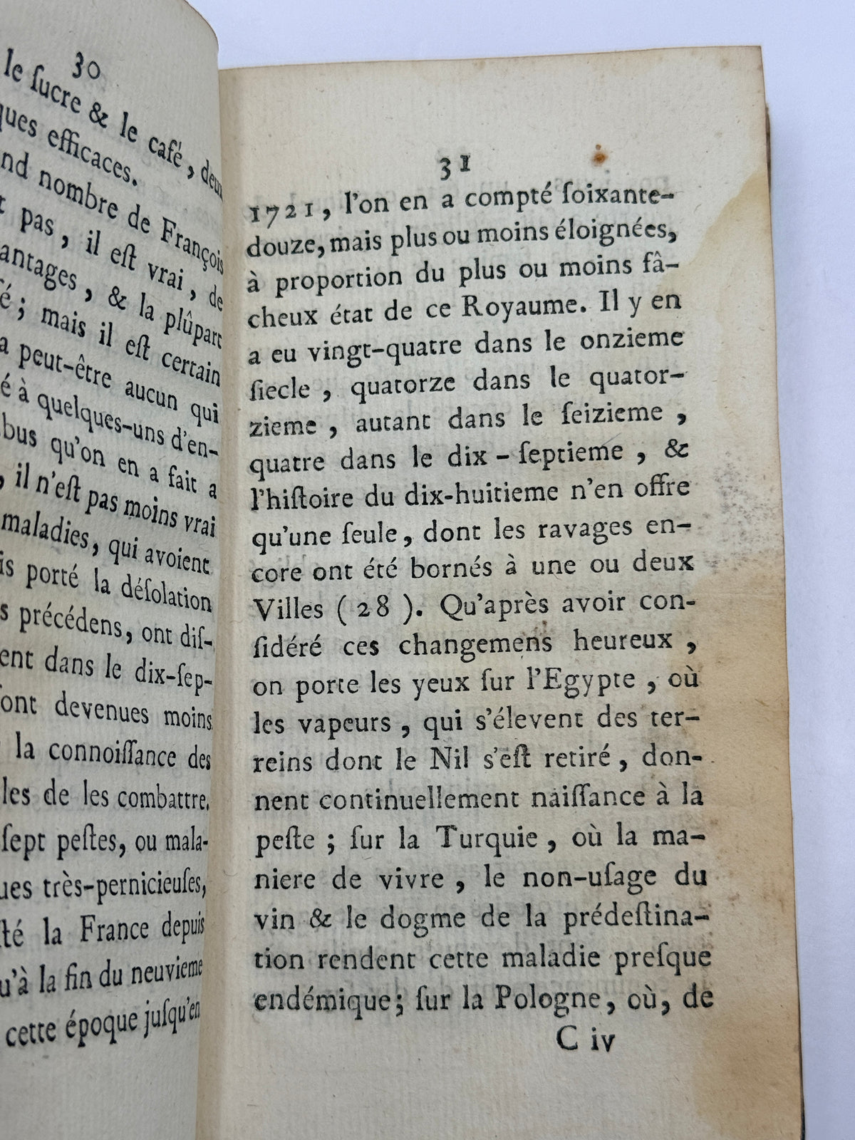 Memoire & Others, Antique French Book, 1762