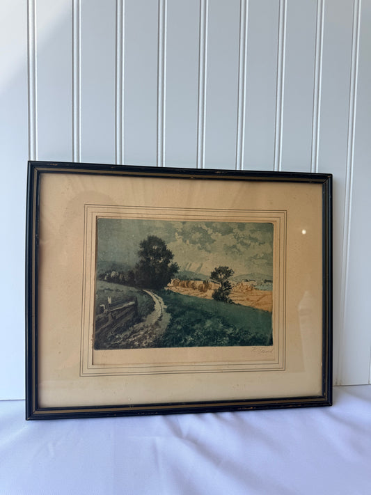 Framed Landscape Art, 14.75”
