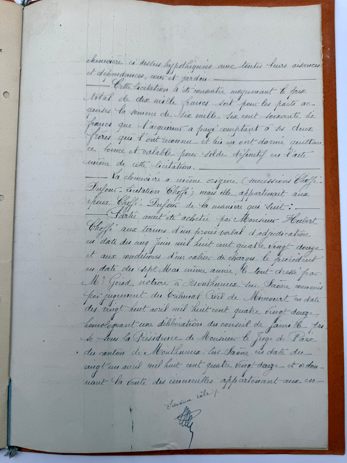 French Vintage Handwritten Bond Document, 1931