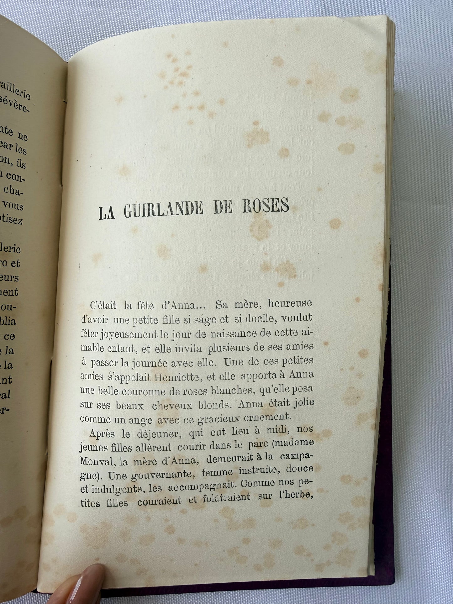 Purple French Cartonnage Book, Les Petits Savants
