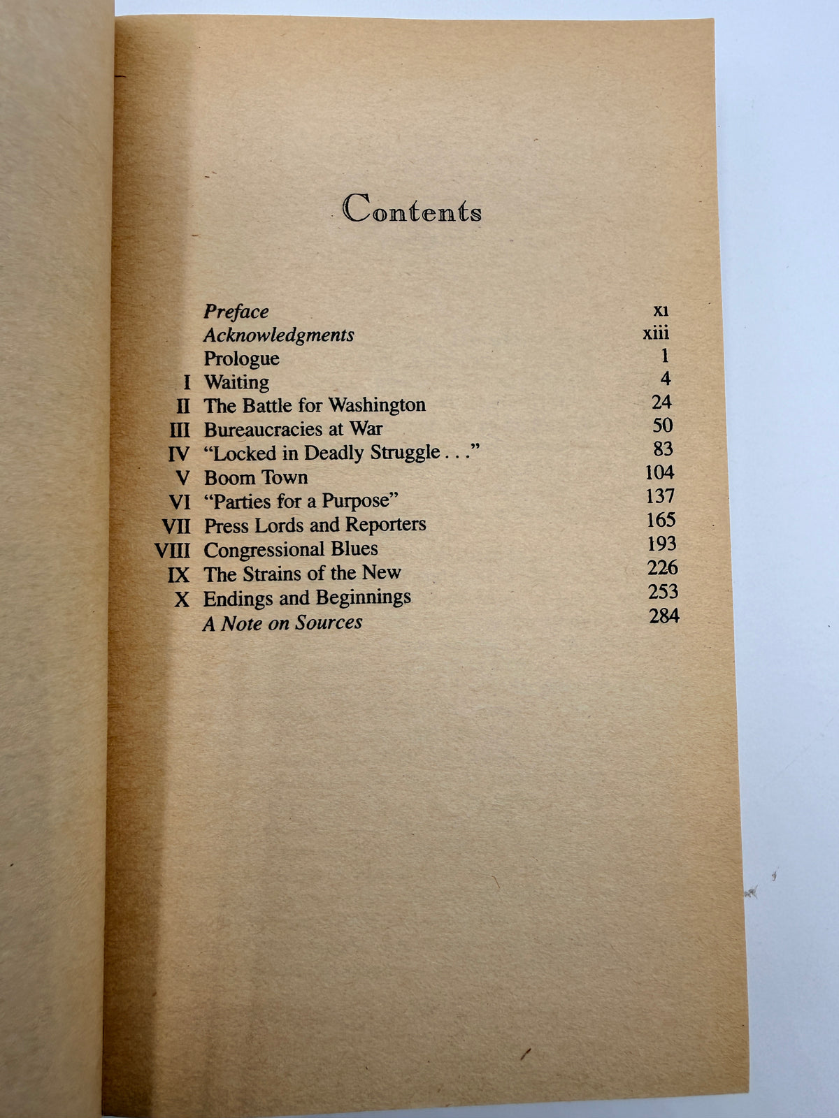 Washington Goes to War by David Brinkley