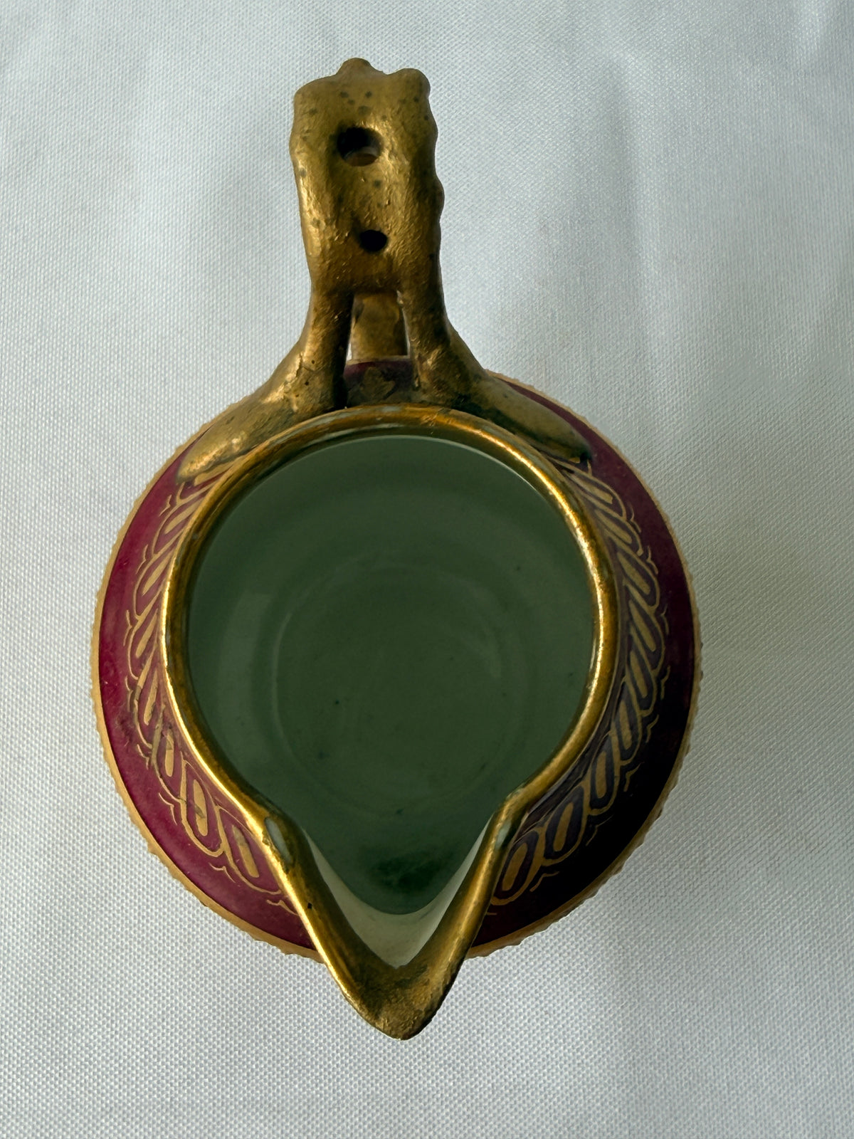 Antique Royal Vienna Style Hand Painted Footed Creamer or Ewer