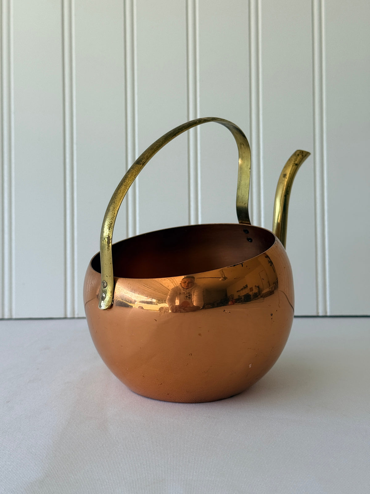 Antique Copper Watering Kettle, Copper Pouring Vessel