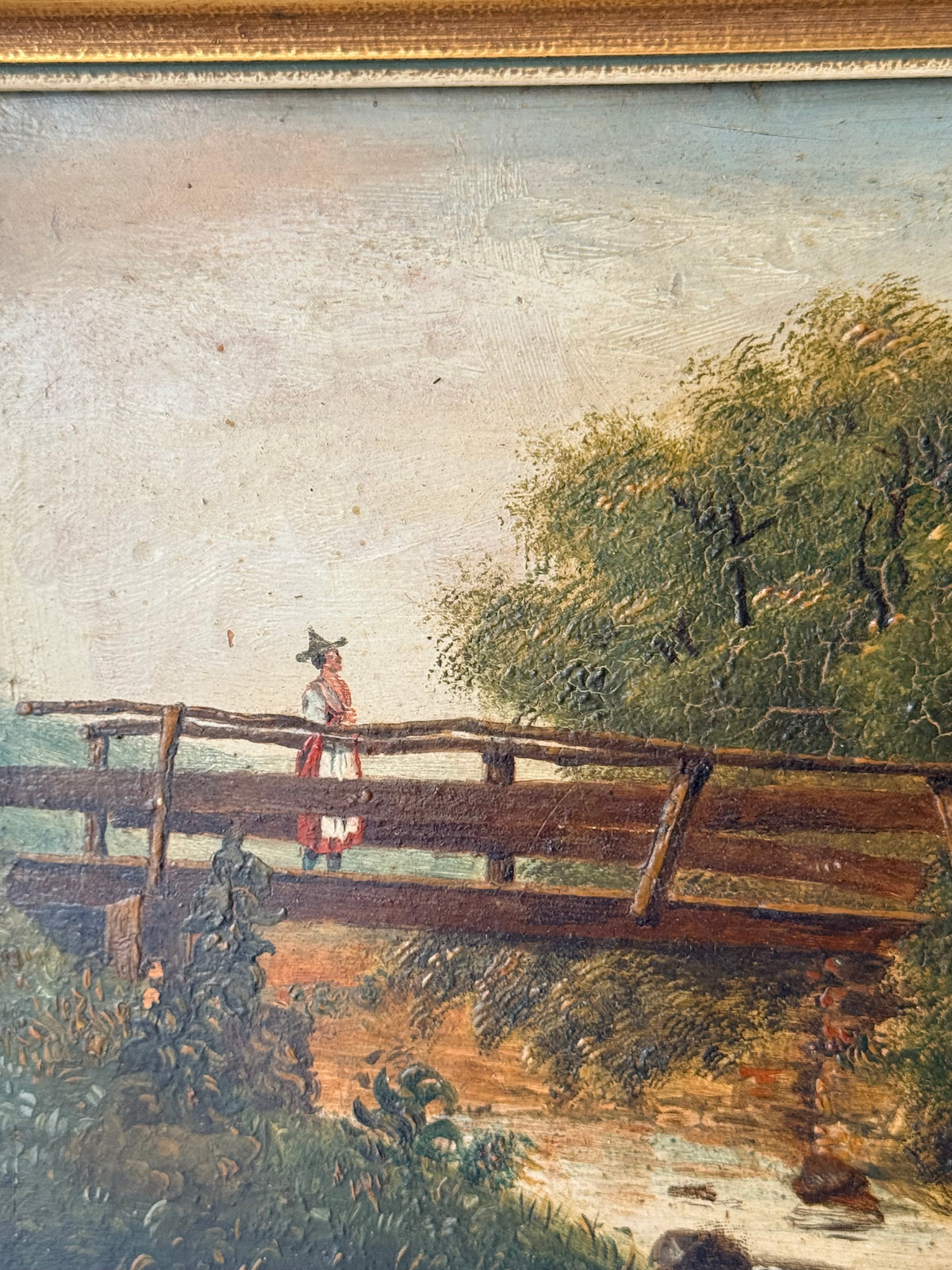 Wilhelm Busch Landscape Oil Painting, German Artist (1832-1908)