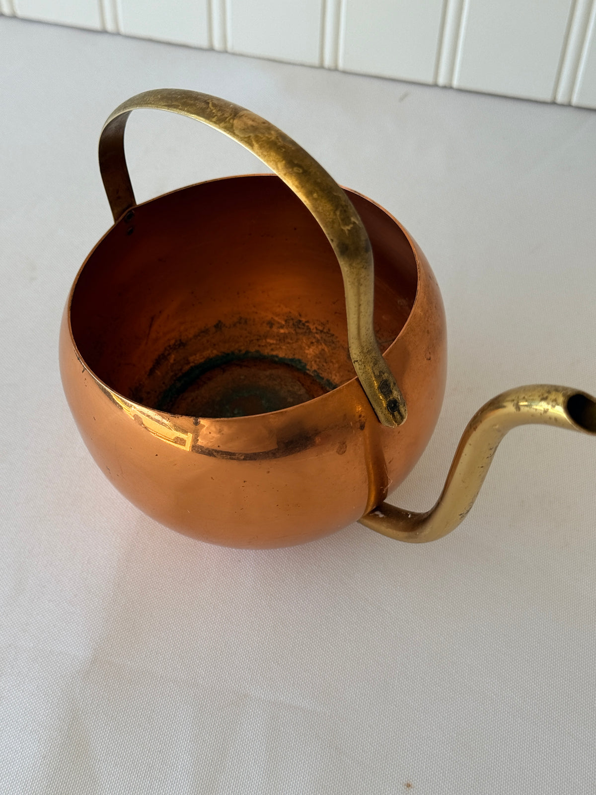 Antique Copper Watering Kettle, Copper Pouring Vessel