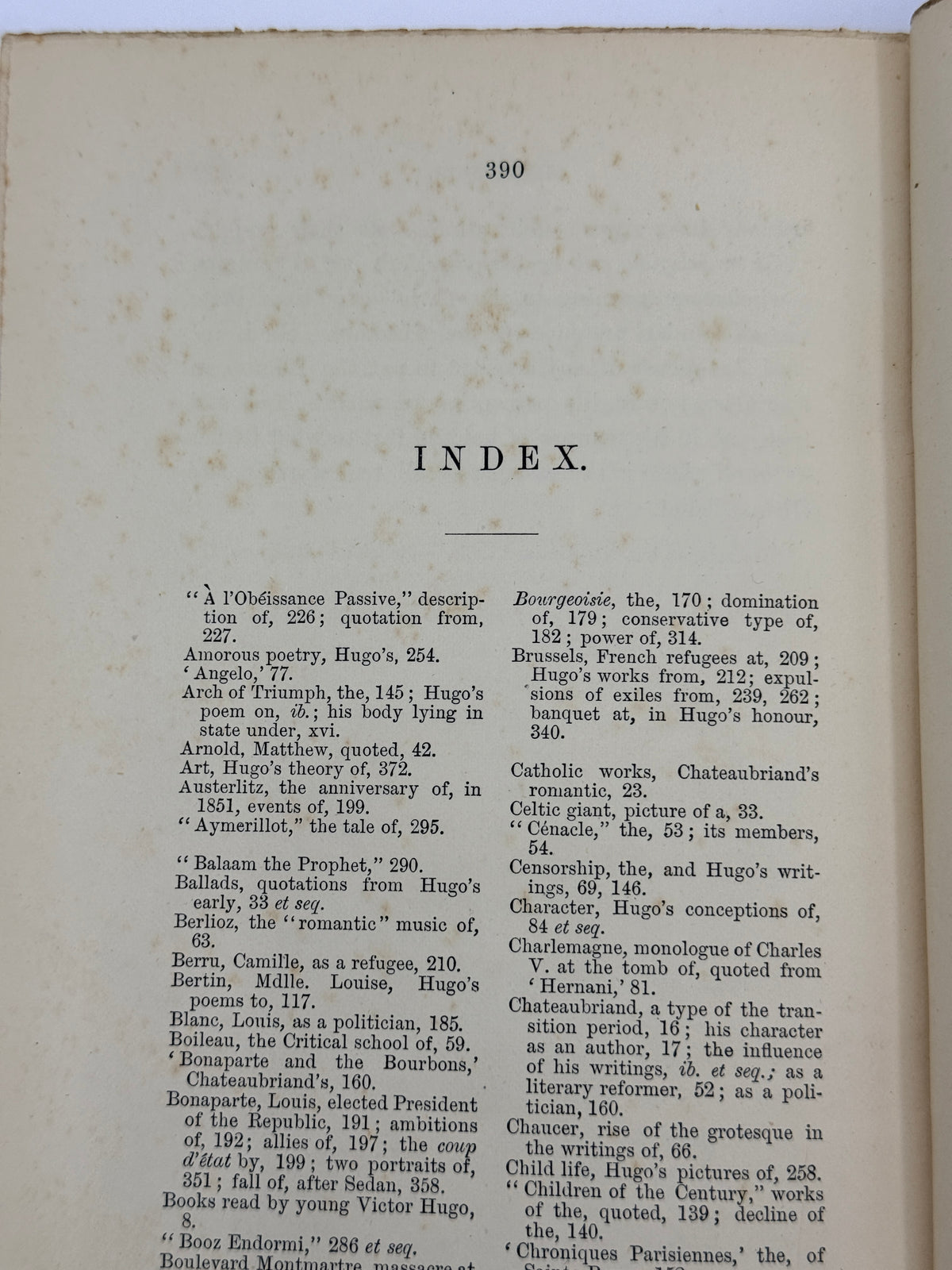 Victor Hugo, A Memoir & a Study, 1885