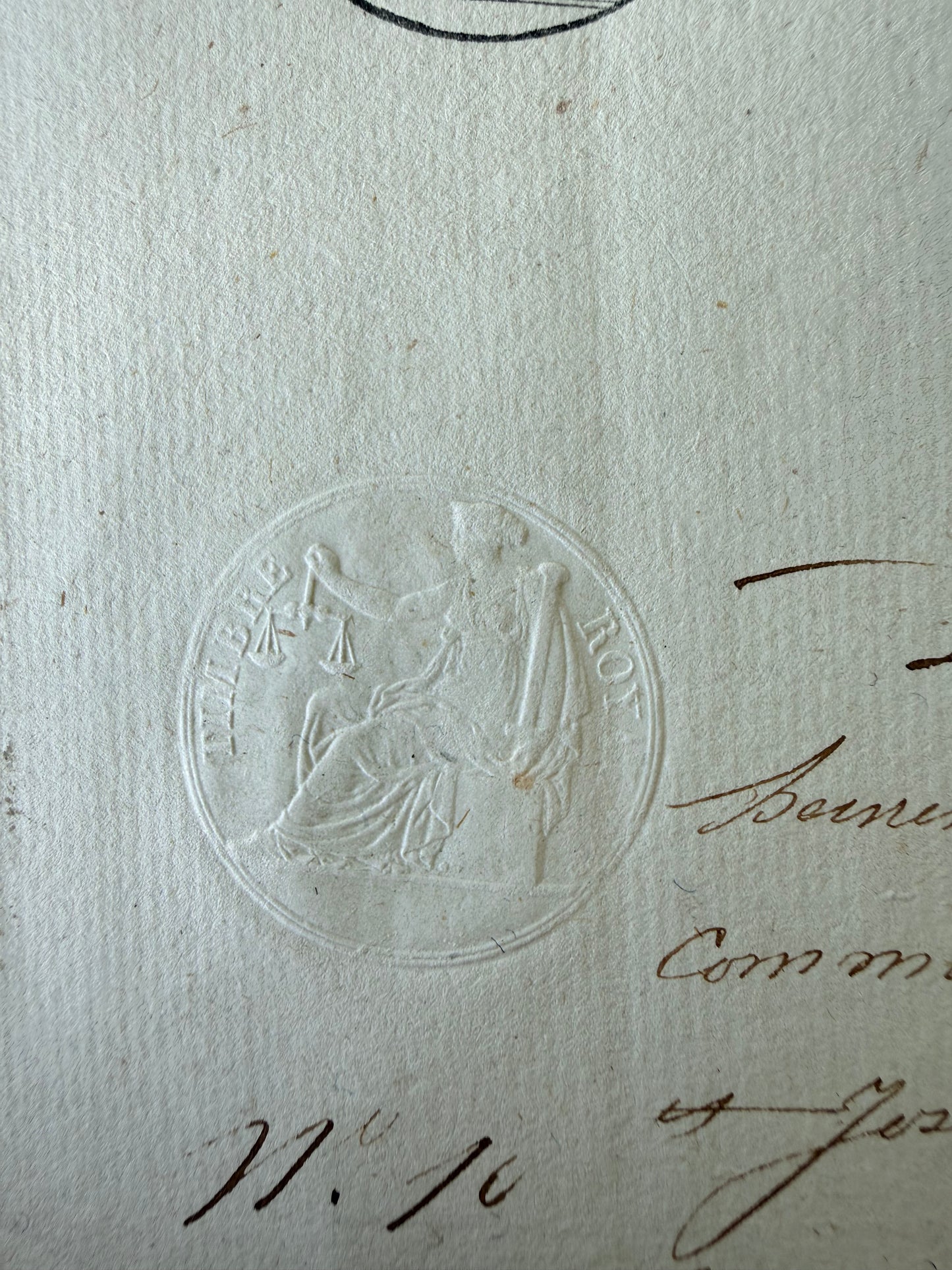 French Handwritten City Hall Document, 1838, Grenoble
